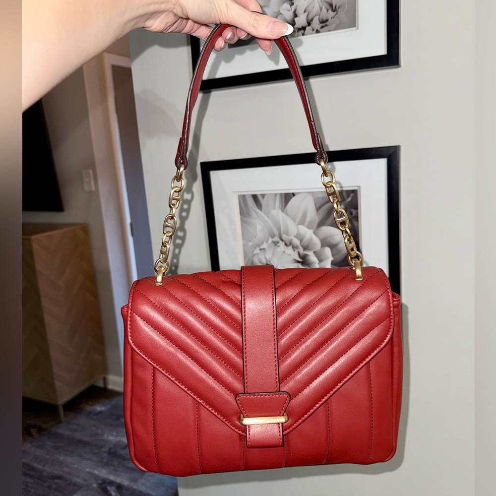 Red leather bag